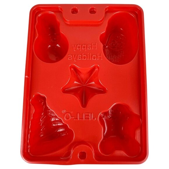 Vintage 1997 JELL-O Jello Jigglers Molds Christmas Shapes Set of 2 Green & R - Picture 7 of 9